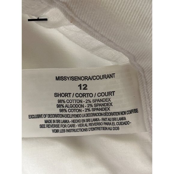 Gloria Vanderbilt, White, Amanda, Classic Fit, Tapered Leg Jeans, Size 12S - Picture 6 of 7